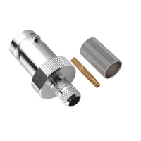 Hills Antenna BNC Connector Female Crimp for LL240 Cable - Nickel Plated Body - BC85285