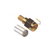 Hills Antenna SMA Connector Male Crimp for RG-58 Mini Cable - Gold Plated Body - BC85286