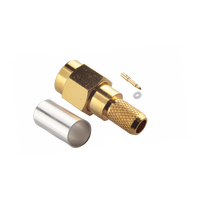 Hills Antenna SMA Connector Male Crimp for RG-58 Mini Cable - Gold Plated Body - BC85286