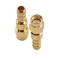 Hills Antenna SMA Connector Male Crimp for LL240 Cable - Gold Plated Body - BC85288