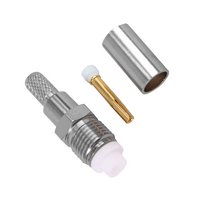 Hills Antenna FME Connector Female Crimp for LL195 & RG-58 Mini Cable - Nickel Plated Body - BC85290