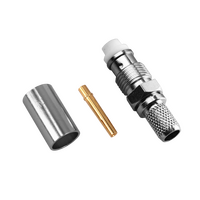 Hills Antenna FME Connector Female Crimp for LL240 - Nickel Plated Body - BC85291