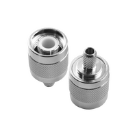 Hills Antenna TNC Connector Male Crimp for LL195 & RG-58 Mini Cable - Nickel Plated Body - BC85292