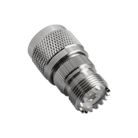 Hills Antenna N Male to UHF/SO-239 Female Adaptor - Nickel Plated Body - BC85301