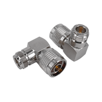 Hills Antenna N Male to N Female Adaptor Right Angle - Nickel Plated Body - BC85303