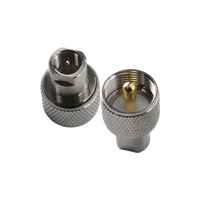 Hills Antenna UHF/PL-259 Male to FME Male Adaptor - Nickel Plated Body - BC85308