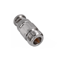 Hills Antenna BNC Male to N Female Adaptor - Nickel Plated Body - BC85311