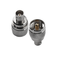 Hills Antenna UHF/PL-259 Male to BNC Female Adaptor - Nickel Plated Body - BC85312