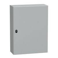 Spacial S3D, Wall mounted steel enclosure, plain door, with mounting plate, 800x600x250mm, IP66, IK10