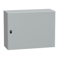Spacial S3D, Wall mounted steel enclosure, plain door, with mounting plate, 600x800x300mm, IP66, IK10