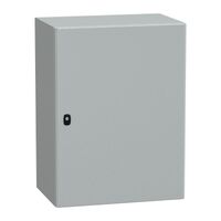 Spacial S3D, Wall mounted steel enclosure, plain door, with mounting plate, 800x600x400mm, IP66, IK10