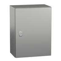 Spacial S3X, Wall mounted enclosure, stainless steel 304L, plain door, 400x300x200mm, IP66