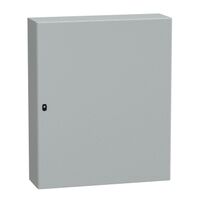 Spacial S3D, Wall mounted steel enclosure, plain door, with mounting plate, 1200x1000x300mm, IP66, IK10