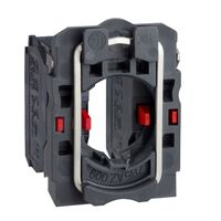 Harmony XB5, Single contact block with body fixing collar, plastic, screw clamp terminal, 2NC