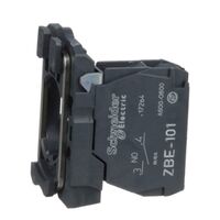 Harmony XB5, Single contact block with body fixing collar, plastic, screw clamp terminal, 1NO