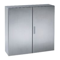 Spacial S3X, Wall mounted enclosure, stainless steel 316L,double plain door, 1000x1000x300mm, IP55