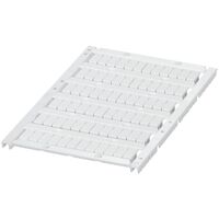 Linergy, Marking card, Linergy TR, with 6 strips, 5mm, unprinted, 72 characters, white, Set of 10