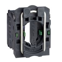 Harmony XB5, Single contact block with body fixing collar, plastic, screw clamp terminal, 2NO