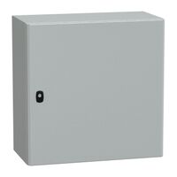 Spacial S3D, Wall mounted steel enclosure, plain door, with mounting plate, 600x600x300mm, IP66, IK10