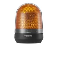 Harmony XVR, Illuminated beacon without buzzer, orange, 100mm, integral LED, 100...230V AC