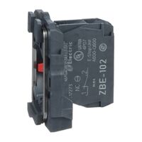 Harmony XB5, Single contact block with body fixing collar, plastic, screw clamp terminal, 1NC