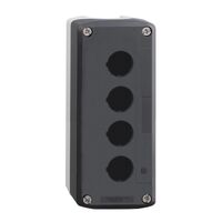 Harmony XALD XALK, Empty control station, plastic, dark grey lid, light grey base, 4 cut out