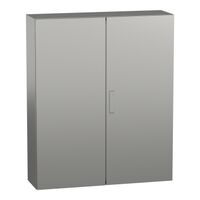 Spacial S3X, Wall mounted enclosure, stainless steel 316L,double plain door, 1200x1000x300mm, IP55