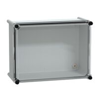Thalassa, PLS box, polyester rear, transparent PC cover IP66 27x36x18cm