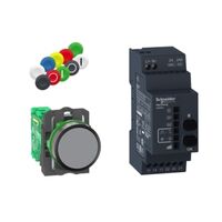 Harmony XB5R, Wireless push-button and configurable receiver with 10 colored caps, plastic, Ø22, 24...240 V AC/DC
