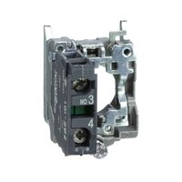 Harmony XB4, Single contact block with body fixing collar, metal, screw clamp terminal, 1NO