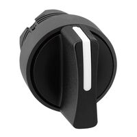 Harmony XB5, Selector switch head, plastic, black, 22mm, 3 positions, spring return to center