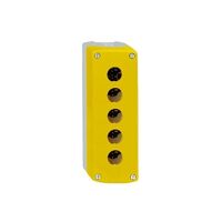 Harmony XALD XALK, Empty control station, plastic, yellow, 5 cut-outs, unmarked