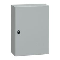 Spacial S3D, Wall mounted steel enclosure, plain door, with mounting plate, 700x500x250mm, IP66, IK10