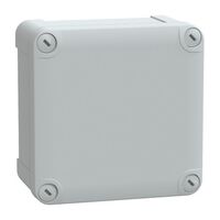 Thalassa, PC box, IP66 IK08 RAL7035 Int.H105W105D55 Ext.H116W116D62 opaque PC cover H10
