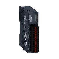 Modicon TM3, Discrete I/O module, 8 IO (4 inputs, 4 relay outputs, spring) 24 VDC