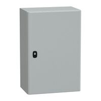 Spacial S3D, Wall mounted steel enclosure, plain door, with mounting plate, 600x400x250mm, IP66, IK10