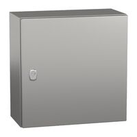 Spacial S3X, Wall mounted enclosure, stainless steel 304L, plain door, 400x400x200mm, IP66