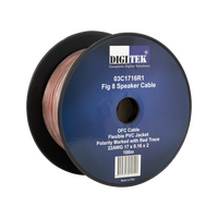 Digitek 17 Strand/0.16mm Clear Jacket Speaker Cable 100m Reel - AWG22 - 03C1716R1