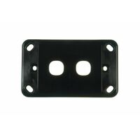Digitek 2 Gang Wallplate (No Mech) - Black - 05DWP02BK