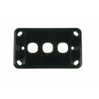 Digitek 3 Gang Wallplate (No Mech) - Black - 05DWP03BK