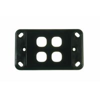 Digitek 4 Gang Wallplate (No Mech) - Black - 05DWP04BK