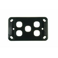 Digitek 5 Gang Wallplate (No Mech) - Black - 05DWP05BK