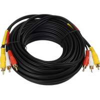 Digitek 10M 3x RCA Male to 3x RCA AV Lead - Coaxial Video - 06BAVL03CV10