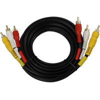 Digitek 3M 3x RCA Male to 3x RCA AV Lead - Coaxial Video - 06BAVL03CV3