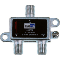 Digitek 2 Way 5-1000MHz F Type Splitter - 1 Leg Power Pass - 10BSPF2