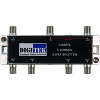 Digitek 6 Way 5-1000MHz F Type Splitter - 1 Leg Power Pass - 10BSPF6