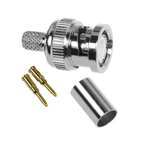 Digitek RG59 BNC Male Crimp Connector - 3 Piece - 12D59