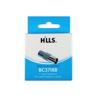 Hills Antenna BC3718B F-Type Female to PAL Male Adaptor 2-Pack in Box - BC3718B