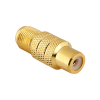 Digitek RCA Female to F Female Adaptor - Gold - 13CRCAFFFG