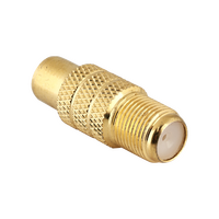 Digitek RCA Female to F Female Adaptor - Gold - 13CRCAFFFG